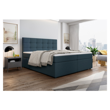 Expedo Čalouněná postel boxspring SALMA + vrchní matrace, 160x200, inari 87