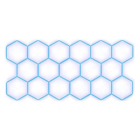 Escape6 Kompletní LED hexagonové svítidlo modré, rozměr 17 elementů 504 × 238 cm