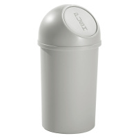 helit Samozavírací nádoba na odpadky z plastu, objem 13 l, bal.j. 6, v x Ø 490 x 252 mm, světlá 