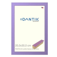 DANTIK rámeček 20 × 30, PASTELKA světle fialový rovný sklo čiré