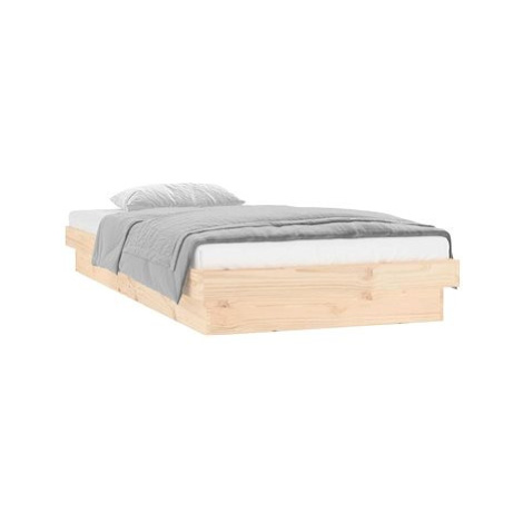Rám postele s LED světlem 90 × 200 cm masivní dřevo, 819957 SHUMEE
