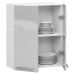 Ak furniture Závěsná kuchyňská skříňka Olivie W 60 cm bílá/metalický lesk