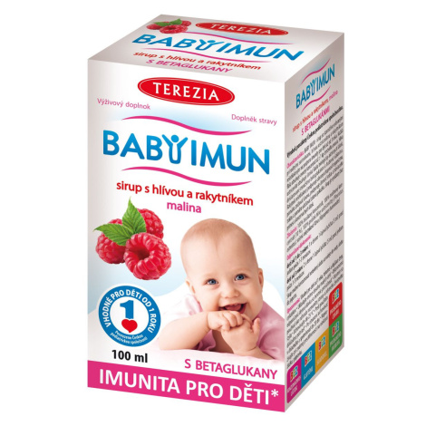 Terezia BABY IMUN s hlívou a rakytníkem příchuť malina sirup 100 ml