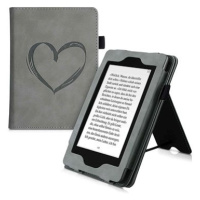 KW Mobile - Brushed Heart - KW5022203 - Pouzdro pro Amazon Kindle Paperwhite 4 (2018) - šedé