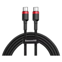 Kabel Baseus Cable Cafule USB-C PD  PD 2.0 QC 3.0 60W 1m (black and red) (6953156285217)