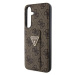 Zadní kryt Guess PU Grip Stand 4G Strass Triangle Metal Logo pro Samsung Galaxy S24+, brown