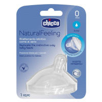 Chicco Natural Feeling Dudlík na láhev silikonový pomalý průtok 1 ks