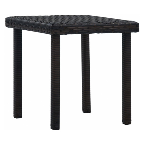Zahradní čajový stolek polyratan Dekorhome Černá vidaXL