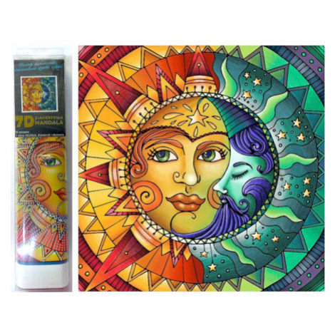 Norimpex Diamantové malování 7D Měsíc se sluncem 30x30cm 157555
