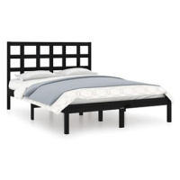Rám postele černý masivní dřevo 120 × 200 cm, 3105469
