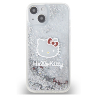 Zadní kryt Hello Kitty Liquid Glitter Electroplating Head Logo pro Apple iPhone 13, transparentn