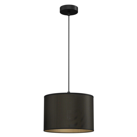Lustr na lanku LOFT SHADE 1xE27/60W/230V pr. 25 cm černá/zlatá 5251