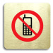 Accept Piktogram "zákaz telefonování" (80 × 80 mm) (zlatá tabulka - barevný tisk bez rámečku)