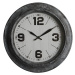 Estila Retro designové nástěnné hodiny Nomad kulatého tvaru v černé barvě 45cm