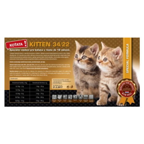 Bardog Kitten 34/22 Super Premium balení: 4 kg