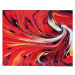 Skleněný obraz Abstrakce Chaos Fire 150x120cm