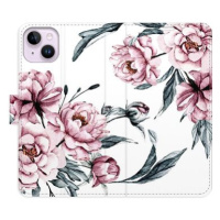 iSaprio flip pouzdro Pink Flowers pro iPhone 14 Plus