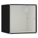 mauser Závěsný otevřený samostatný box, šířka 385 mm, černá / signální bílá