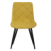 Jídelní židle MISTY — kov, látka, černá / více barev Žlutá