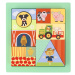 Orange Tree Toys Dřevěné puzzle kostky - Zvířátka na farmě