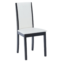 Židle Venis NEW, wenge / ekokůže bílá