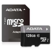 Paměťová karta ADATA Premier 128GB microSDXC,  UHS-I CL10 A1 s adaptérem