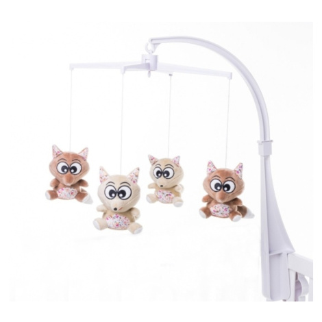 4 BABY Plyšový kolotoč nad postýlku Fox - béžovo/hnědý 4Baby