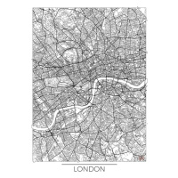 Mapa London, Hubert Roguski, 30 × 40 cm