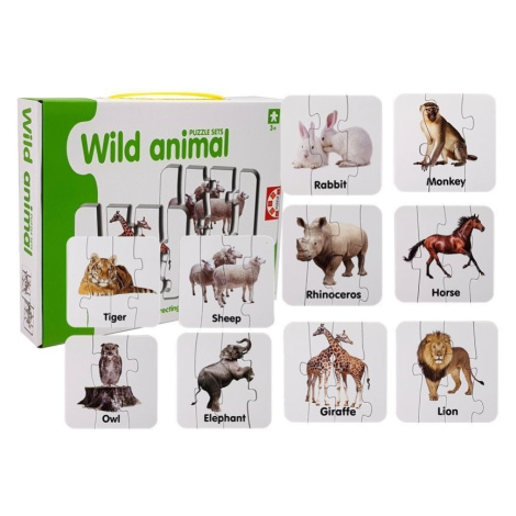 mamido Vzdělávací puzzle divoká zvířata