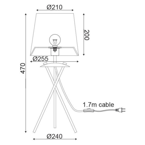 ACA Lighting Prim stolní svítidlo ML307211TB