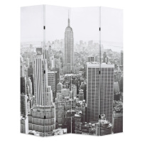 vidaXL Skládací paraván 160 x 170 cm Denní New York černobílý