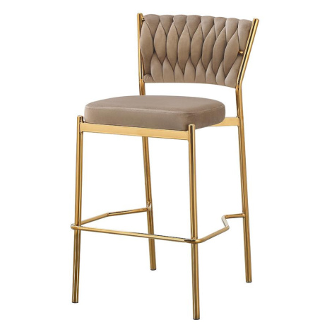 Barová židle Glamour 12515 béžová/zlatá BAUMAX