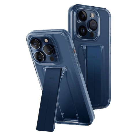 UNIQ Heldro Mount Stand ochranný kryt iPhone 15 Pro Ultramarine (tmavě modrý)