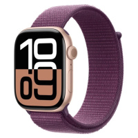 Apple Watch Series 10 42mm Cellular (Nový) Růžový hliník + švestkový provlékací řemínek MR9V3QC/