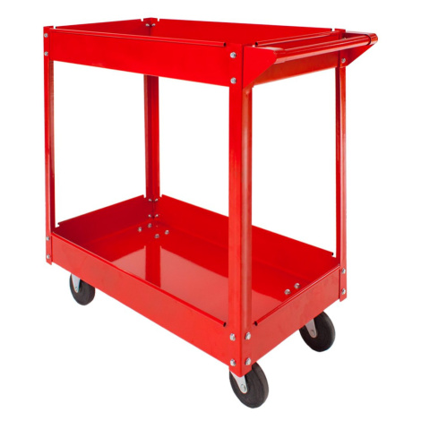 tectake 400879 dílenský vozík montážní dvoupatrový - červená červená ocel