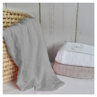 Baby Nellys Bambusová dětská pletená deka, 80 x100 cm, šedá