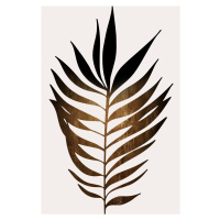 Ilustrace Leaf No.6 DARK GOLD, Kubistika, (26.7 x 40 cm)