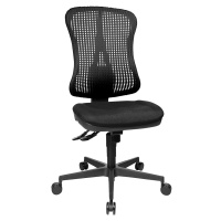 Topstar Otočná židle pro meziobratlové ploténky, žlabový sedák, bez područek, sedák černý, síťov