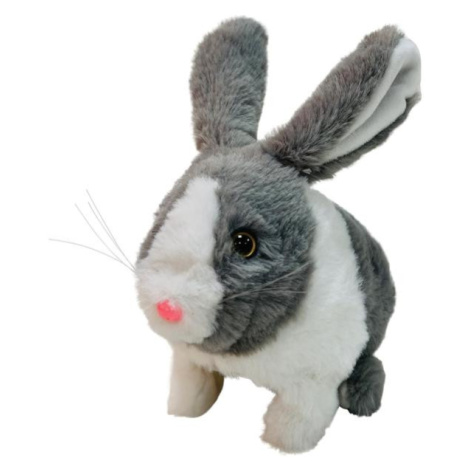 PLYŠÁKY - Interaktivní králík Ouško šedivý bez mrkvičky 24 cm Sparkys