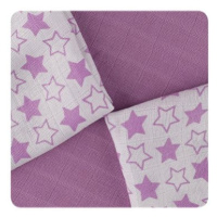 XKKO BMB Bambusové ubrousky 30 × 30 cm, Little Stars Lilac mix 9 ks