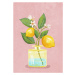 Ilustrace Lemon Bunch In Vase, Raissa Oltmanns, 30 × 40 cm