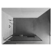 MEXEN/S Kioto+ L Sprchová zástěna WALK-IN s poličkou a držákem ručníků 100 x 200 cm, černý vzor,