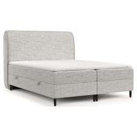 Světle šedá boxspring postel s úložným prostorem 140x200 cm Melba – Maison de Rêve