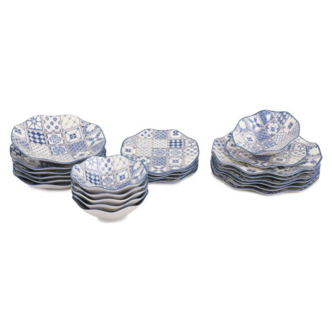 24dílná sada porcelánového nádobí Güral Porselen Navy Kütahya Porselen