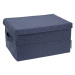 Modrý látkový úložný box s víkem 35x19x26 cm Soft Storage – Bigso Box of Sweden