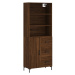 vidaXL Skříň highboard hnědý dub 69,5 x 34 x 180 cm kompozitní dřevo