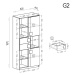 Regál Gumi G2 Barva korpusu: Antracitová, Bílé