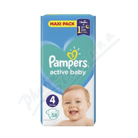 Pampers Active Baby 4 Maxi 9-14kg 58ks