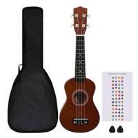 SHUMEE Soprano ukulele s obalem pro děti tmavě hnědá