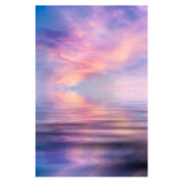 Fotografie Sunset over a water surface with waves., Jose A. Bernat Bacete, (26.7 x 40 cm)